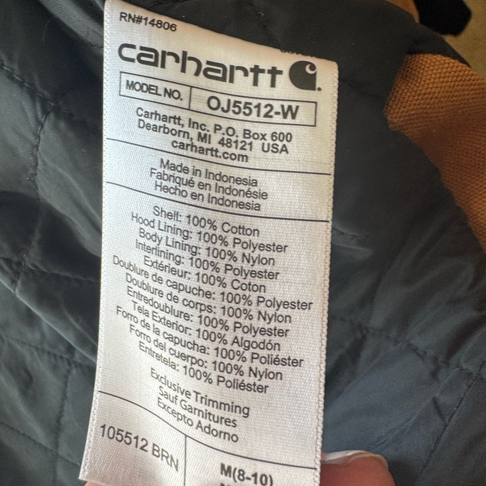 Preloved, Carhartt Women’s Loose Fit Tan Field Jacket - Picture 6 of 10